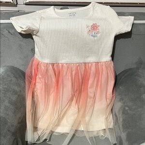 Carter's Cream and Pink Tulle Dress